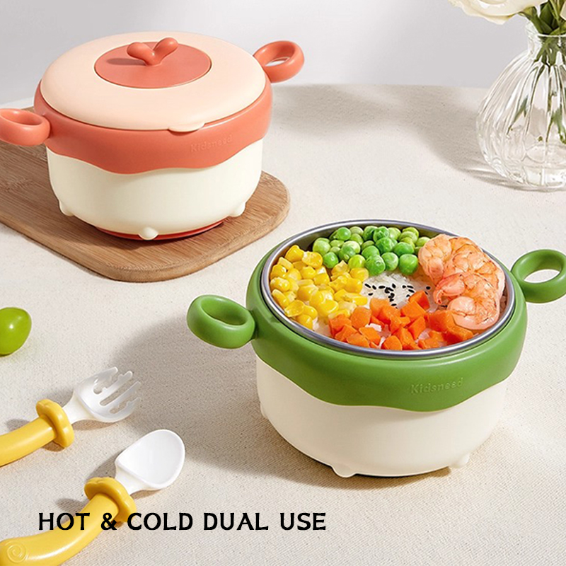 Bento Box Two Tier - Babynahrung Schüssel Thermoglas Isolierte Suppe Tasse