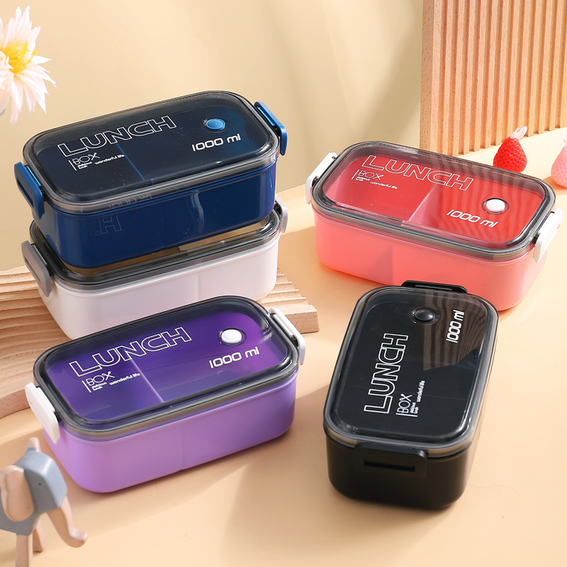 Bento Box Two Tier - Lunchbox-Konservierungsbox, mikrowelle hitzebeständige Kunststoff-Lebensmittel, Obst-Aufbewahrungs- und