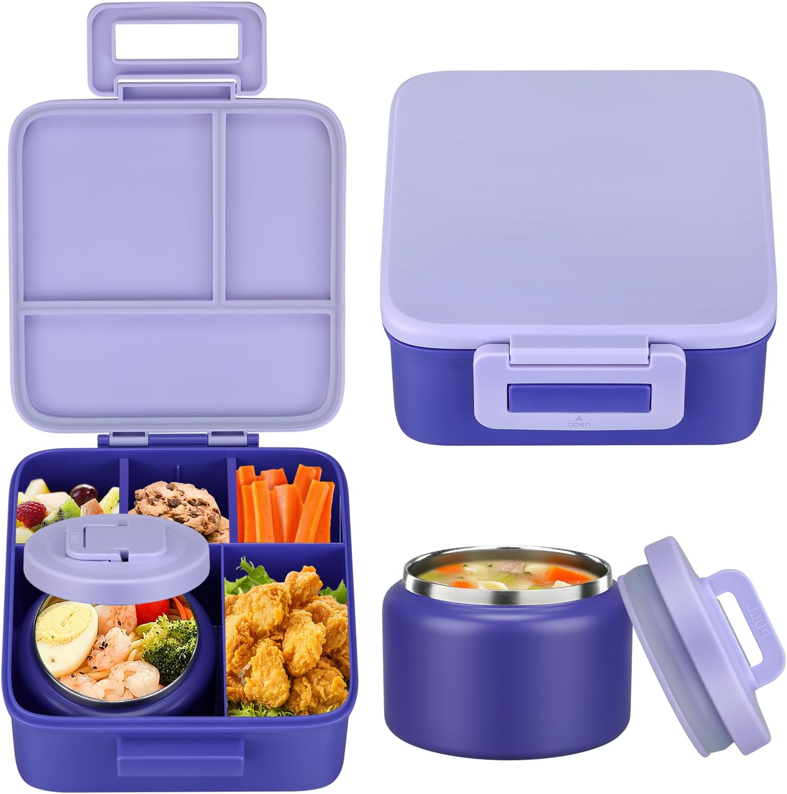 Bento Box Two Tier - 1 Set Bento-Lunchbox für Kinder mit