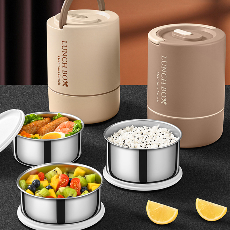 Bento Box Two Tier - 4-teiliges Set Tragbare Lunchboxen (47,5 Unzen),