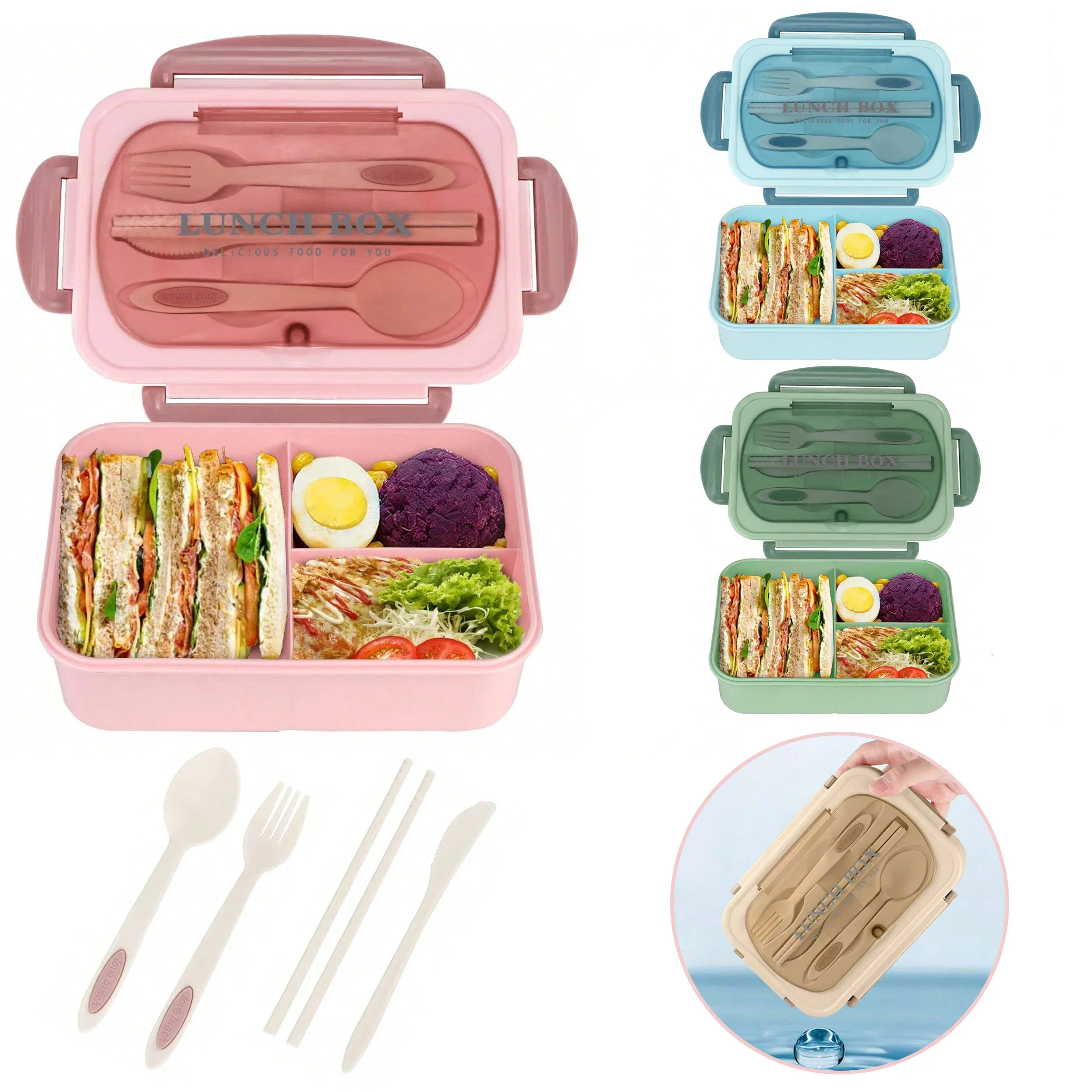 Bento Box Two Tier - Bento Box Lunchbox für Erwachsene, Behälter