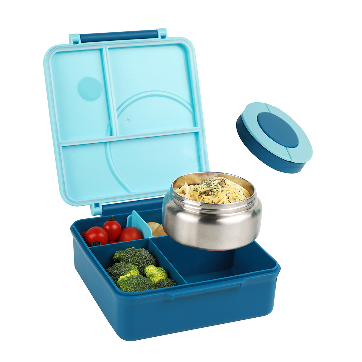 Bento Box Two Tier - Lunchbox mit vier Gittern und isolierter