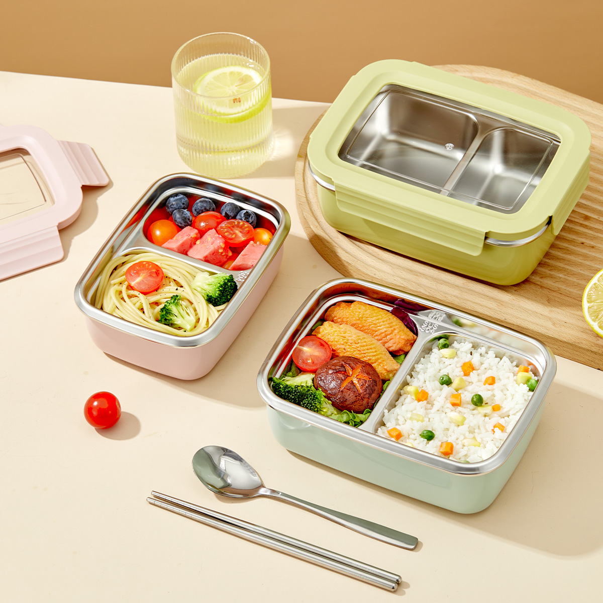 Mikrowellen-Lunchbox mit Fäche – Bento Box Two Tier Bewertung und Preis