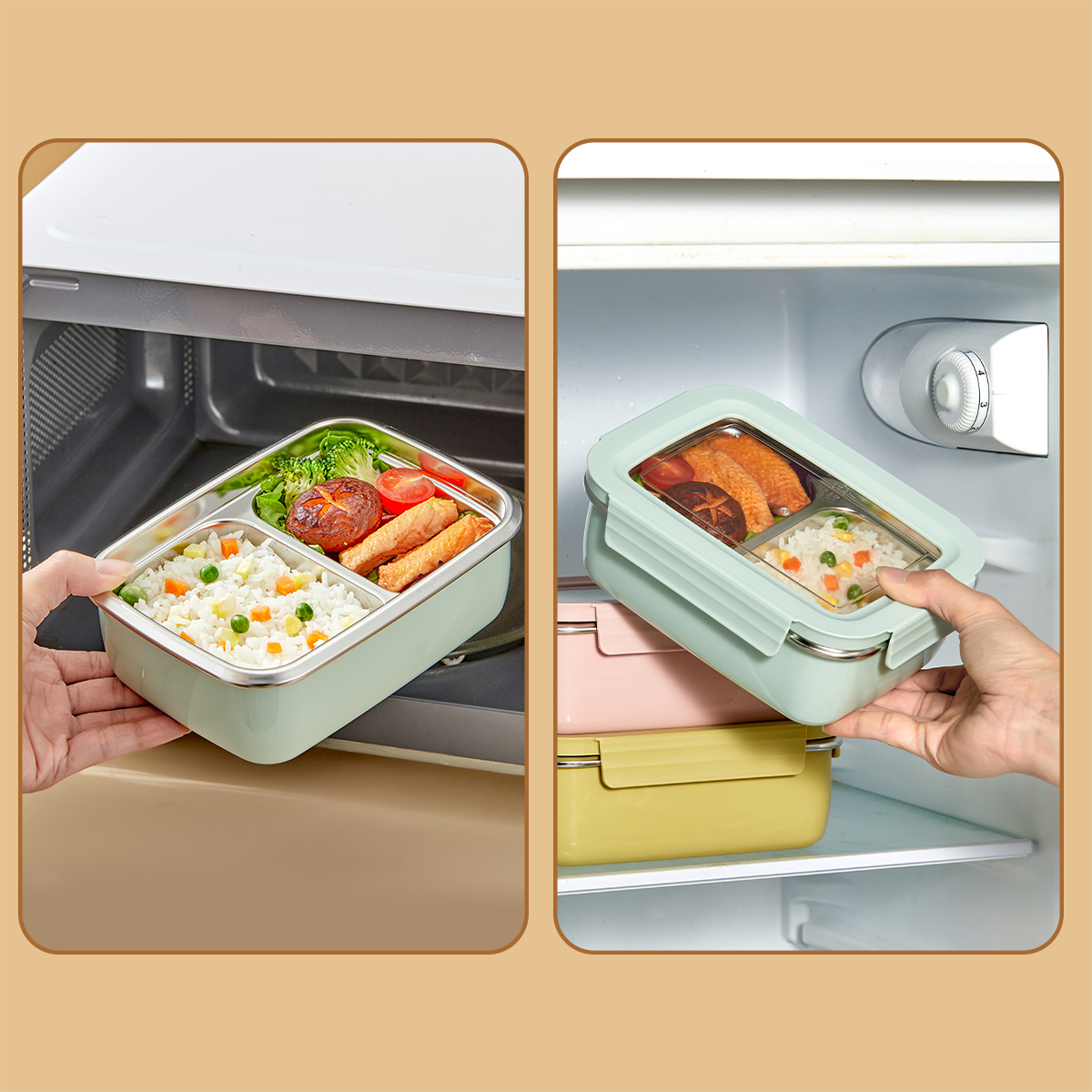 Mikrowellen-Lunchbox mit Fäche – Bento Box Two Tier Bewertung und Preis