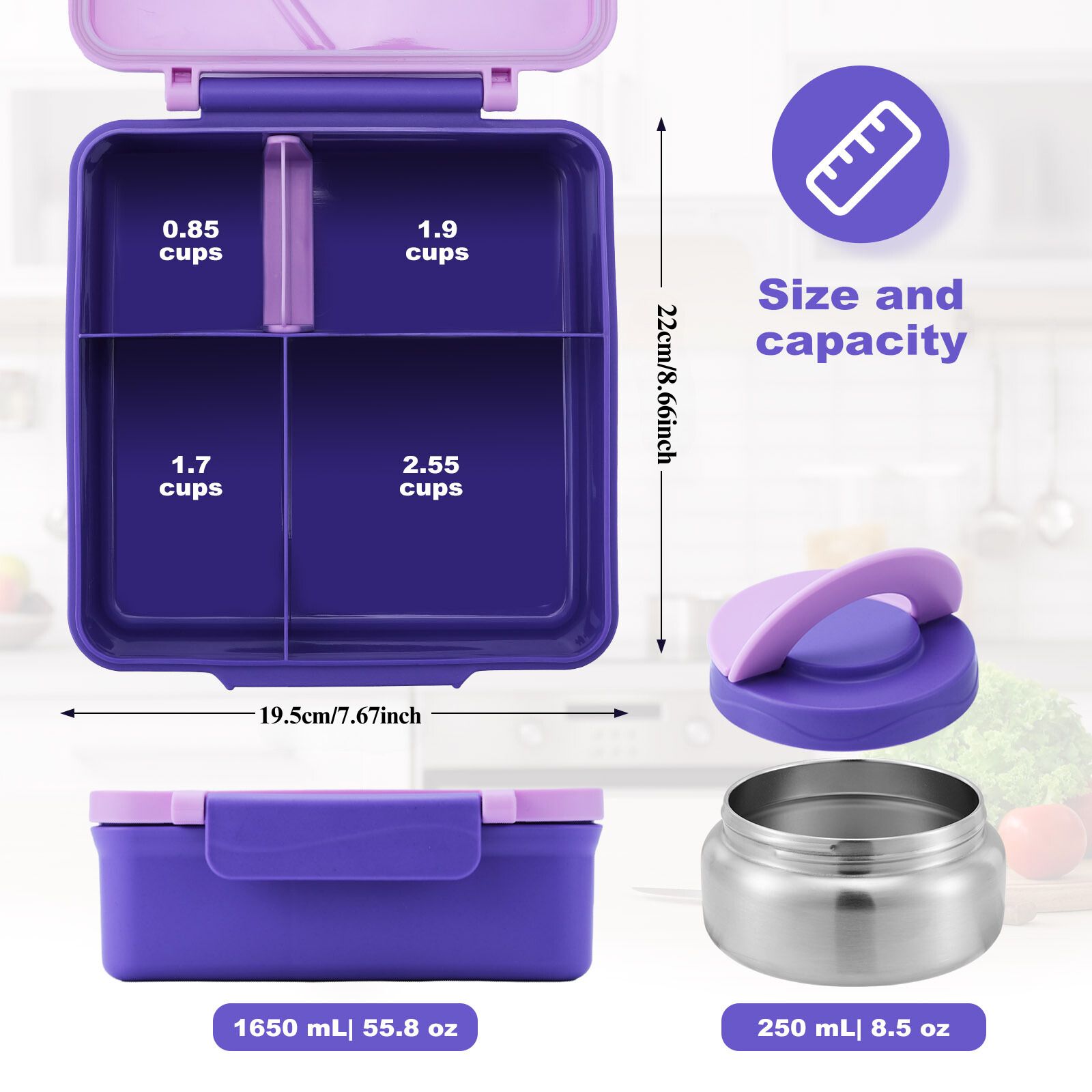 Lunchbox mit vier Gittern und  – Bento Box Two Tier Bewertung und Preis