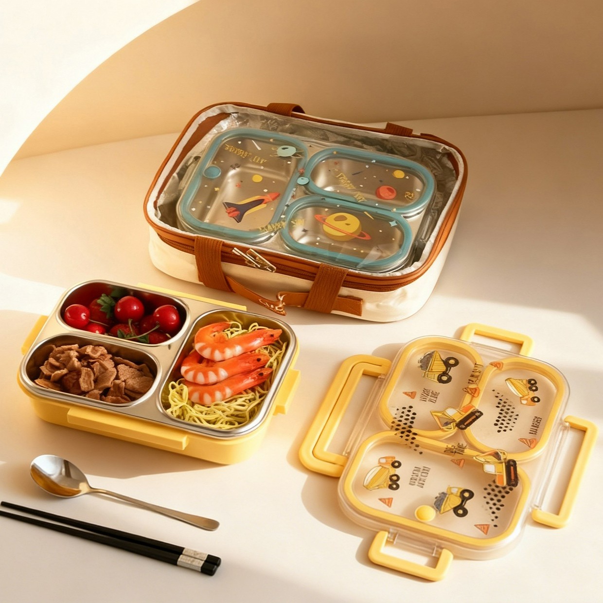 Große Cartoon-Lunchbox für Kin – Bento Box Two Tier Bewertung und Preis